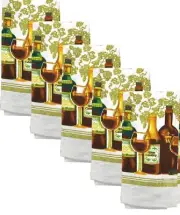 5 pc SAME KITCHEN TOWELS SET, 15" x 25", WINE BOTTLES ON THE SHELF by KC
