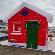 Inflatable Christmas House Full Printing Santa Room For Exhibition & Decortation