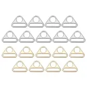 1 Inch 18 Pcs Triangle Buckle Adjuster for Bag Silver/Light Gold