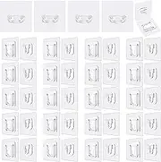 YCYBAB2J Double Sided Adhesive Hooks|20 Pack + 4 Pack Wall Hanger Holder|13.2lb Max | Self Adhesive Hooks for Bathroom, Kitchen, Office Hanging