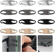 HKYLRAT12 PCS Zipper Clips Anti Theft, Zipper Locks for Backpacks Detachable S Shaped Zipper Connectors Double Side Small Zipper Clips for Traveling Camping