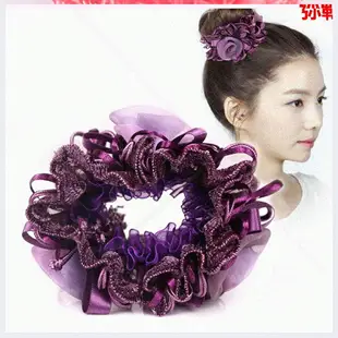 禮物媽媽頭飾盤頭中年頭花飾品大人氣質韓式馬尾頭繩皮套頭繩