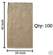 (100) 24 x 40 Burlap Bags Wholesale Bulk - Sacks Potato Race Sandbags Home Depot