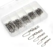 110 Stainless Steel Barrel Snap Swivel Fishing Accessories Quick Lure Connection