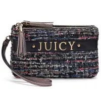 在飛比找Yahoo!奇摩拍賣優惠-Juicy Couture Juicy 花呢手掛長夾 包