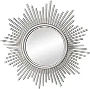 WUISOLQP Decorative Small Circle Mirrors for Bedroom Corridor Hallway Wall Hanging Mirror, Silver, Type 1