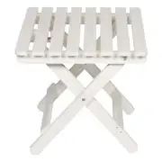 Shine Company Outdoor Side Folding Table 19" H X 19" W, Square Wood In White