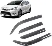 Auto Black Tinted Car Side Window Visor Guard Vent Shelters Rain Guard Door Ventvisor Compatible with Toyota Corolla Verso 2001-2017 5Doors(Compatible with 2001-2008 5Doors)