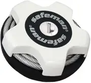 Rough & Road SAFEMAN SM0001 Retractable Wire Lock, White, Wire: Total Length 2.8 inches (70 cm) x Cable Diameter 0.2 inches (4 mm)