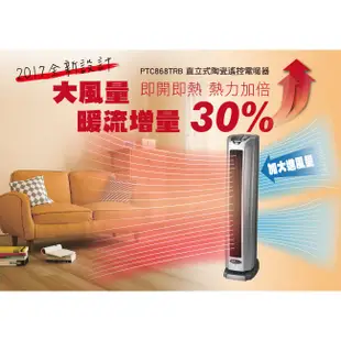 【蝦幣回饋10%】【現貨免運】德國北方-智慧型負離子直立式陶瓷電暖器(PTC868TRB)同PTC888TRG