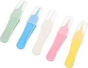 5Pcs Nose Cleaner Tweezers Safe Round Tip Daily Clip for Cleaning Removal Delicate Nose Macaron