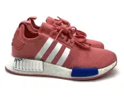Adidas NMD R1 Womens Size 7 Casual Running Shoe Pink White Blue Trainer Sneaker