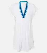 [Poupette St Barth] Poupette St Barth Sasha fringed minidress AU 10 white