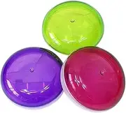 Ipetboom 3pcs Boxes Portable Mini Case Transparent Compartments Container for Travel Pill Organizer Durable Material Magenta Green Purple Convenient Outdoor Storage