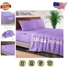 Wrinkle-Resistant Violet Bed Sheet Set - 1500 Thread Count, Queen Size Luxury