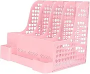 HOMSFOU Desktop File Organizer Tabletop Magazine Holder for Home Office Library and Classroom Storage Multi Function Document Storage