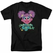 Sesame Street Scribble Head T Shirt Mens Licensed Classic TV Abby Cadabby Black