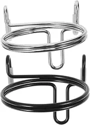 Alipis 2pcs Shopping Cart Cup Holder Beverages Stroller Drink Cup Holder Portable Cup Holder Hanging Cup Organizer Holder for Hanging Drink Cups Drink Holder Stainless Steel re-usable