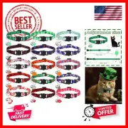 15 Pcs Holiday Cat Collars Valentine‘s Day Adjustable Breakaway Cat Collars w...