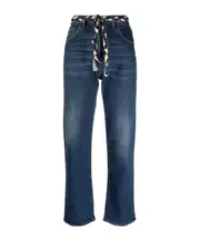 Jeans with belt rings 25 blue
