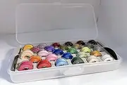 Sew-link 3 in 1, 28Pcs Sewing Machine Bobbin Threads with Storage Case Box, Pre-Wound Bobbins Set for Brother/Babylock/Janome/Elna/Kenmore/Babylock/Singer Sewing Machine（Assorted Colors）