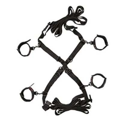 Scandal Over the Bed Cross Restraints Cuff Adjustable Bondage Adult BDSM Couples