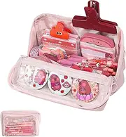Miretro Large Capacity Pencil Case; Nine-Layer Pen Cover Triangle Portable Zip Handle; Big Travel Storage Bag Pouch Holder Box Organizer for Office School Stationery Organizer -Pink