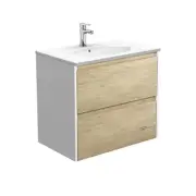 Fienza Rotondo Amato 750 Wall Hung Vanity Satin White Panels ROT75BSW