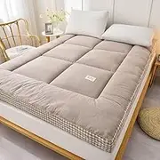 Japanese Folding Futon Mattress, Thick, Comfortable, Soft Floor, Portable, Guest Bed, Camping, Breathable Floor Mattress, Pink, 90 x 200 cm(C,150x200cm)