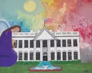 Angel And The White HousePainting By AC Zachary