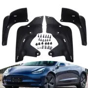 Set of 4 For Tesla Model 3 2012-2023 Mud Flaps Splash Guards Front + Rear Black