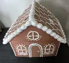 POTTERY BARN Gingerbread House Stoneware Cookie Jar-NEW