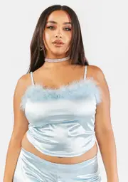[Sugar Thrillz] Plus Cloudy Exes and OMGs Satin Tank