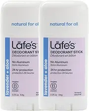 Lafe's Soothe Natural Deodorant Twist-Stick (Pack of 2) with Grapefruit Seed Extract, Witch Hazel Extract, Coriander Extract, Aloe Vera and Allantoin, 2.25 oz