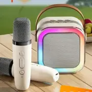 Karaoke Machine Portable Bluetooth Speaker with Wireless Microphones HiFi Gift