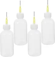 4pcs Plastic Dispensing Bottle Precision Needle Applicator Precision Tip Glue Bottle Precision Tip Applicator Bottle Precision Tip Bottles Squeeze Pointed Bottles Transparent