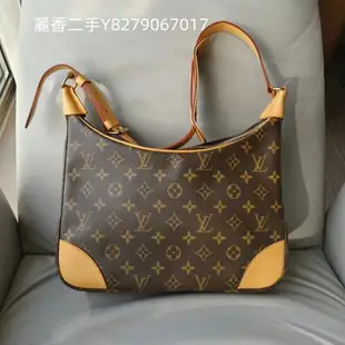 麗香二手 LV 路易威登 Boulogne手袋 中古包 牛角包 肩背包 斜挎包 女包 M51265