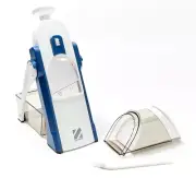 DASH Safe Slice Mandoline Slicer, Julienne + Dicer - Eggplant (Blue)