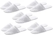 CRILSTYLEO Hotel Spa Slippers 5 Pack Disposable Indoor Shoes Soft Comfortable Non-skid Footwear One-time Use for Home Travel