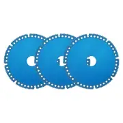 3pcs 5" Diamond Saw Blade 7/8" (22mm) Hole Dia Cutting Disc for Grinder, Blue