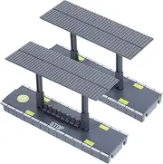 JOINPAYA Train Station Model Set DIY Station Platform Kit Plastic Railway Platform Toy for Children
