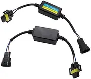 2PCS H7 Error Free LED Canbus Car Headlight Wiring Adapter for Auto DRL H4 H1 H11 9005 9006 Canceller Decoder Light Durable，Long Life (Cor : H4)