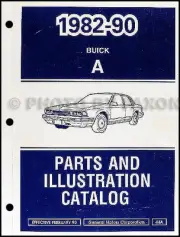 Buick Century Master Parts Book 1990 1989 1988 Part Catalog Numbers Illustration