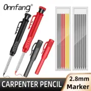 Onnfang Solid Carpenter Pencil Deep Hole Marking Pencil Scriber Refill Carpenter