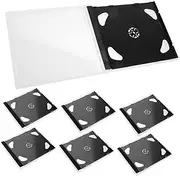 6pcs CD Holders Transparent CD Storage Cases for Organized Disc Storage Durable Practical DVD Holder Organizer for Home Travel