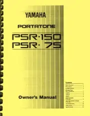 Yamaha PSR-150 PSR-75 Portatone Digital Keyboard OWNER'S MANUAL