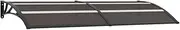 vidaXL Door Canopy Home Garden Porch Window Awning Outdoor Patio Doorway Protection Shop Rain Snow Shelter Black and Transparent PC