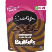 Darrell Lea Dark Chocolate Liquorice Bullets 204g