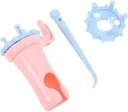 TEHAUX 1 Set Flower Crafts False Loom Knitting Kit Custom Decorative Can Storage Tank Kits Cartoon Decoration Fleece Clothing Crochet Outdoor Clothing Plush Pet Blue Abs
