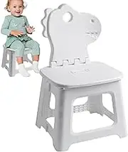 Folding Stool Folding Stool Folding Chair Dinosaur Portable with Back Support | Thickened Decorative Small Stools for Bathroom Travel Picnic